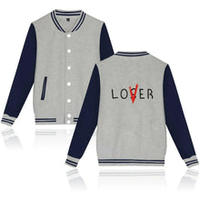 Load image into Gallery viewer, Loser lover baseball varsity jacket
