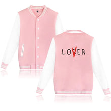 Load image into Gallery viewer, Loser lover baseball varsity jacket
