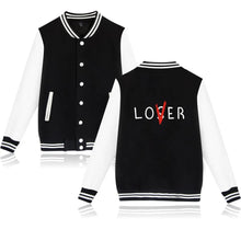 Load image into Gallery viewer, Loser lover baseball varsity jacket
